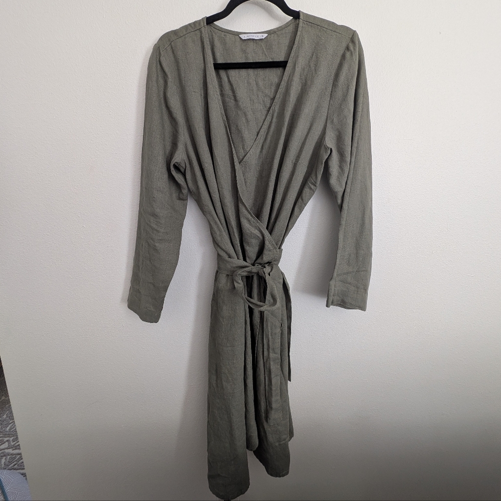 LinenFox Rosemary Linen Wrap Dress
